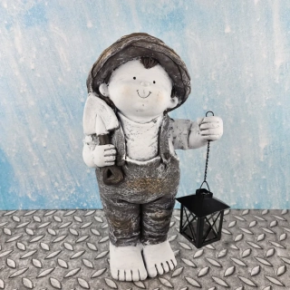 Figurka dítěte s lucerničkou- kluk, 43 cm
